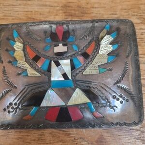 Sterling silver knifewing buckle..RB signed.